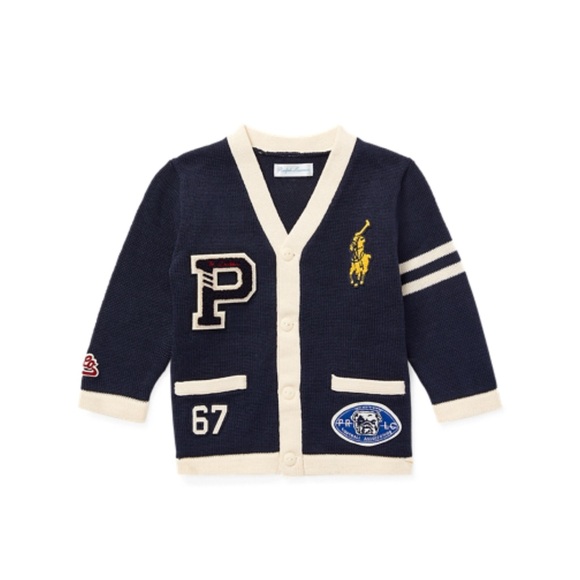 Ralph Lauren Size 18 month Kids Navy and White Sweater - Picture 1 of 6